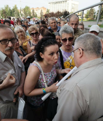 Protest w Zaporożu po odcięciu prądu: żądanie przywrócenia światła