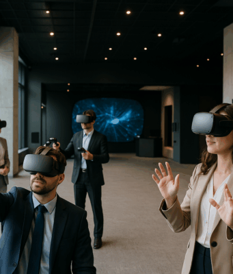 What is a business virtual reality park and how does it work